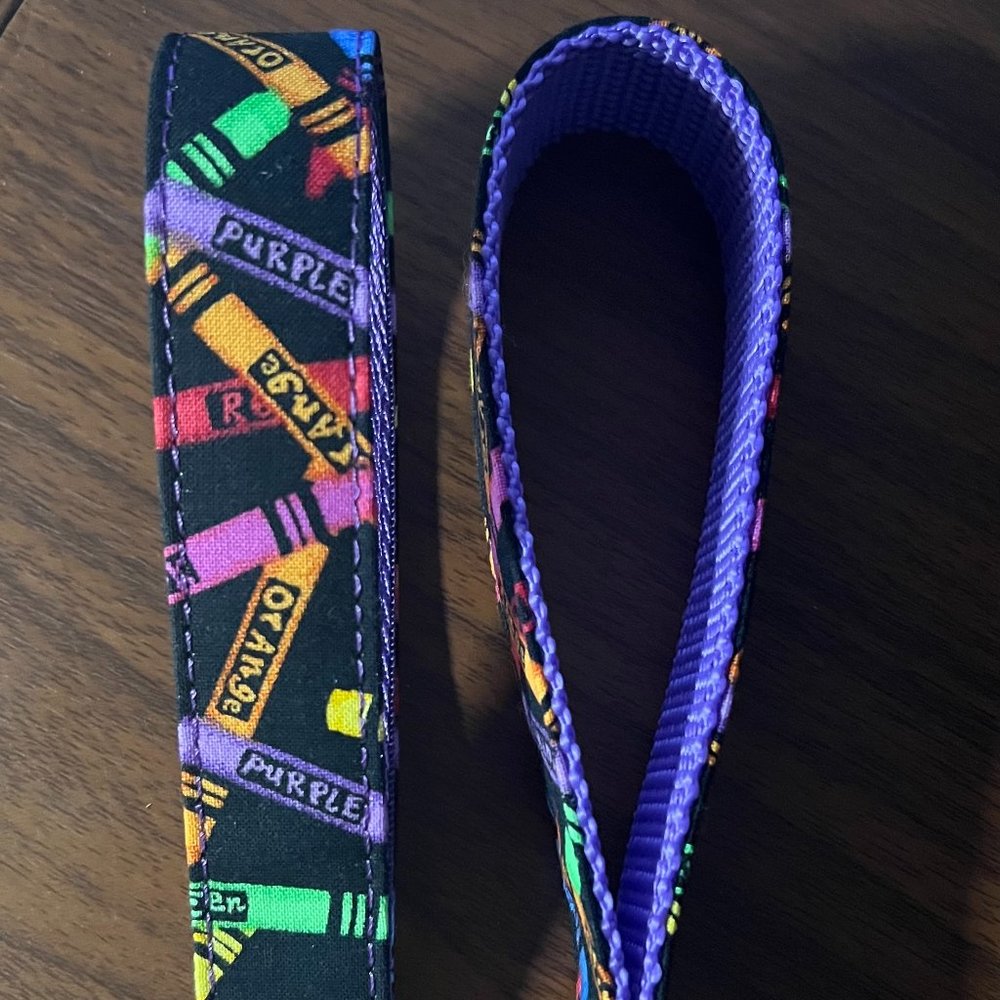 Hand Made Crayola Print Key Chain-